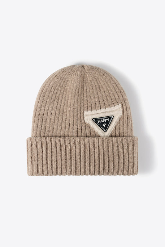 HAPPY Contrast Beanie - Hats - FITGGINS