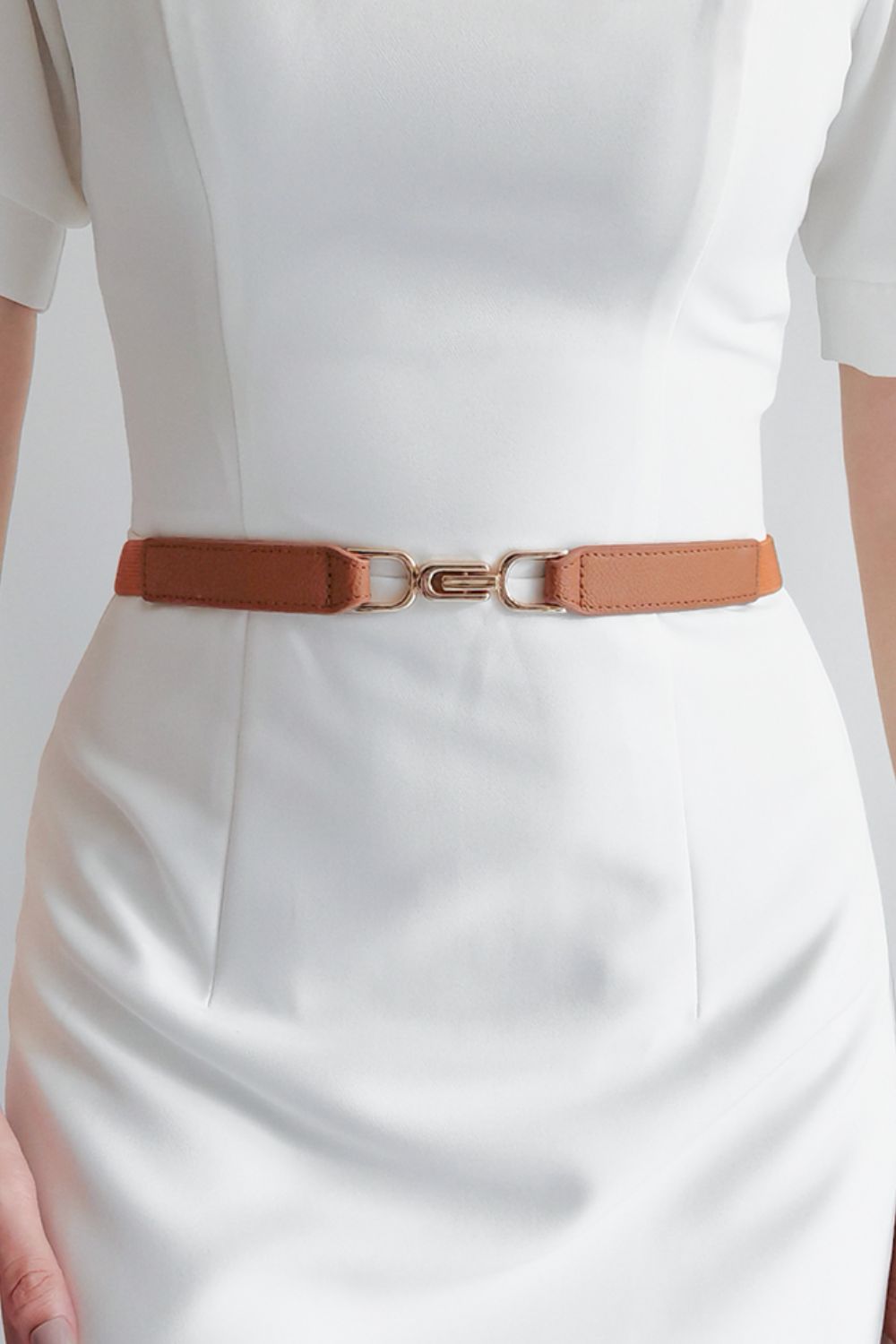 Alloy Buckle Elastic Belt - Belt - FITGGINS