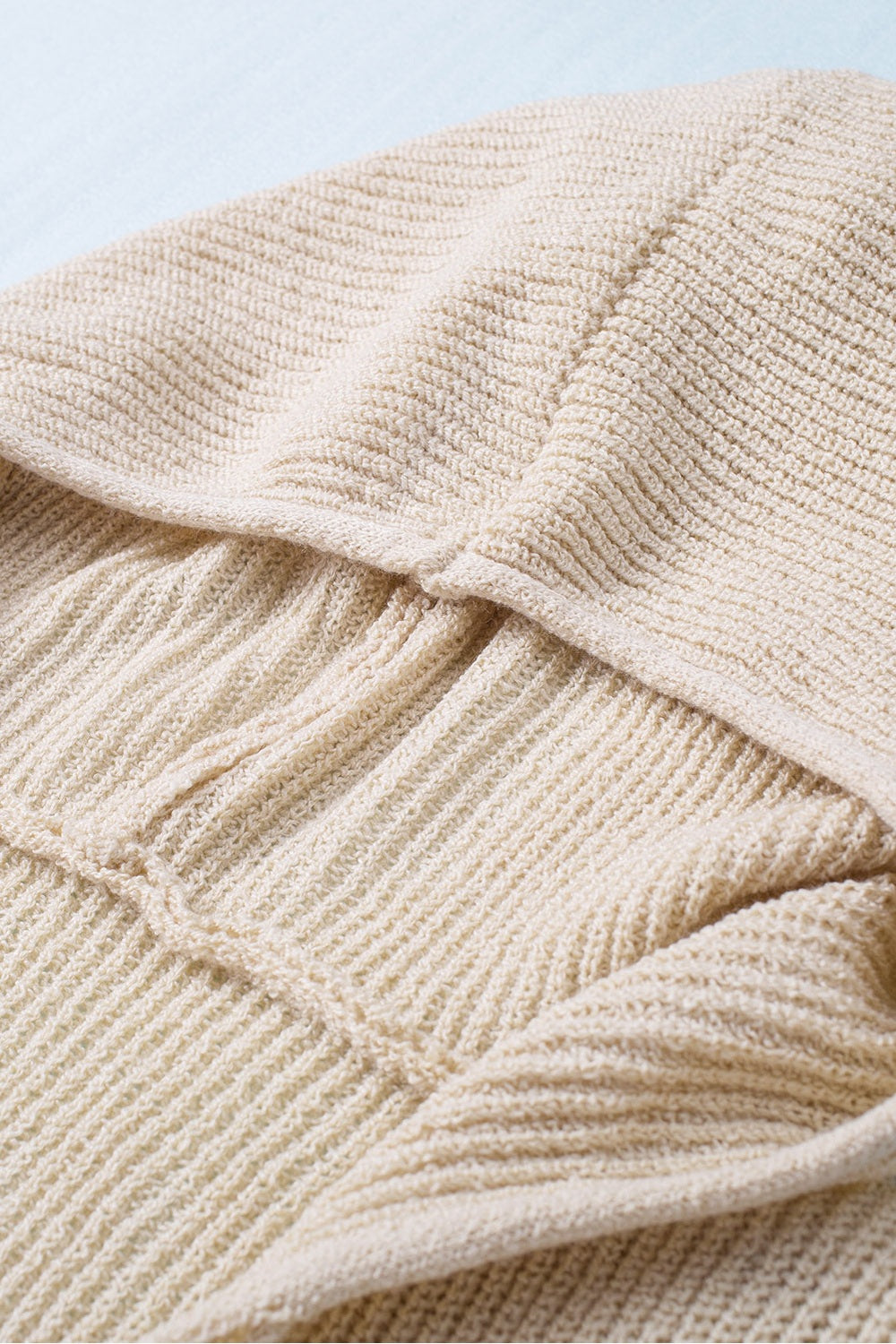 Distressed Zip Up Drawstring Hooded Cardigan Fitggins