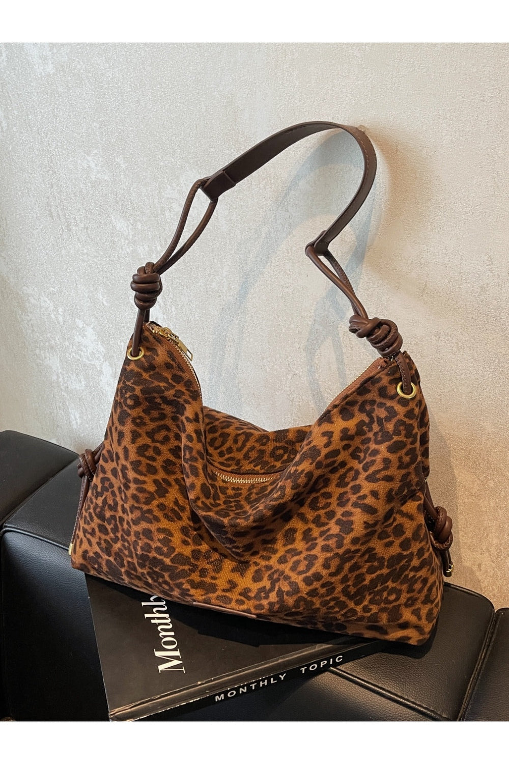 Suede Large Shoulder Bag - Handbag - FITGGINS