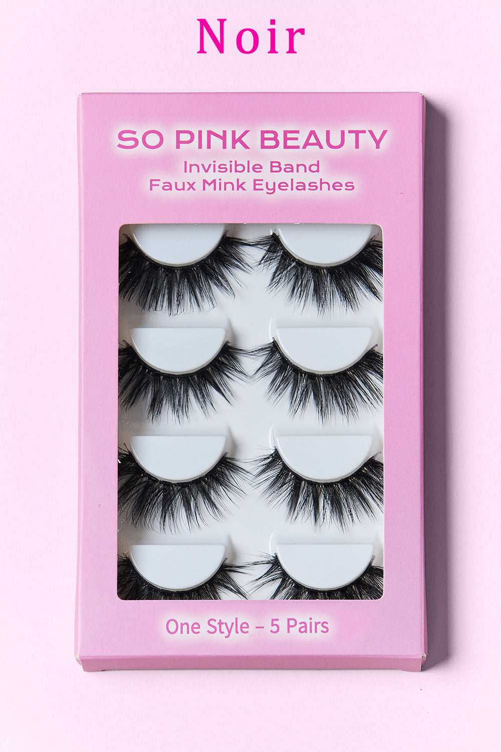 SO PINK BEAUTY Faux Mink Eyelashes 5 Pairs - - FITGGINS