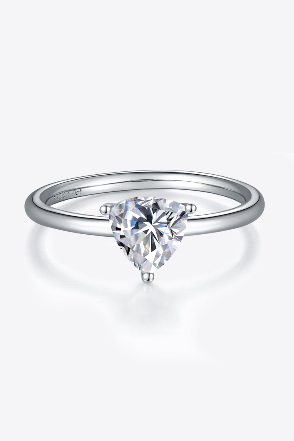 1 Carat Moissanite 925 Sterling Silver Solitaire Ring - Rings - FITGGINS