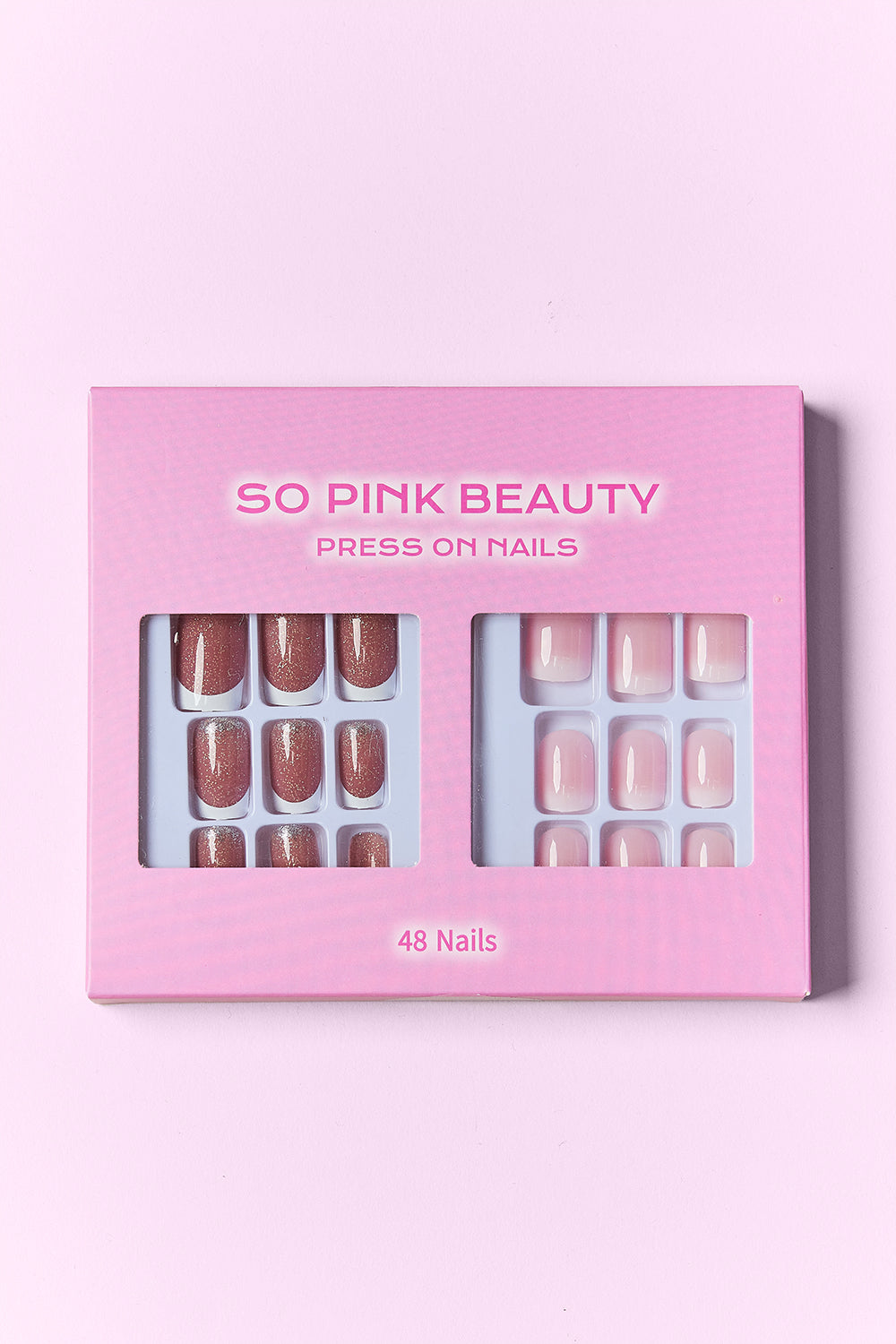 SO PINK BEAUTY Press On Nails 2 Packs - - FITGGINS