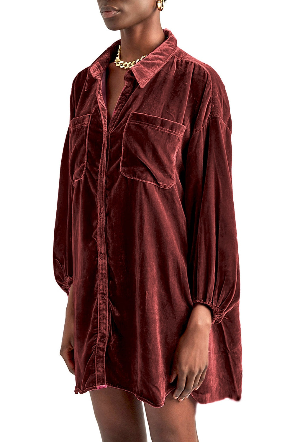 Collared Long Sleeve Button Down Shirt Fitggins