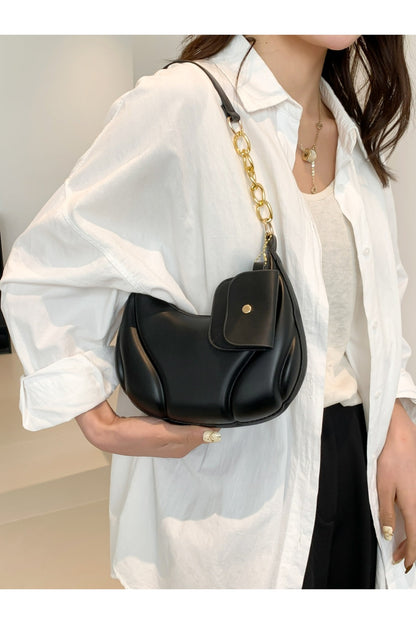 PU Leather Shoulder Bag with EarPods Bag - Handbag - FITGGINS