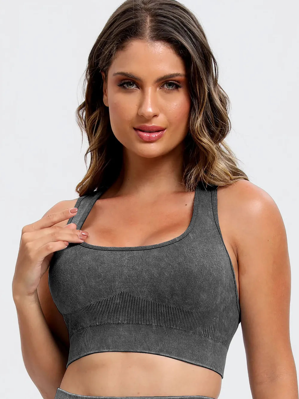 Scoop Neck Wide Strap Top and Shorts Active Set Fitggins