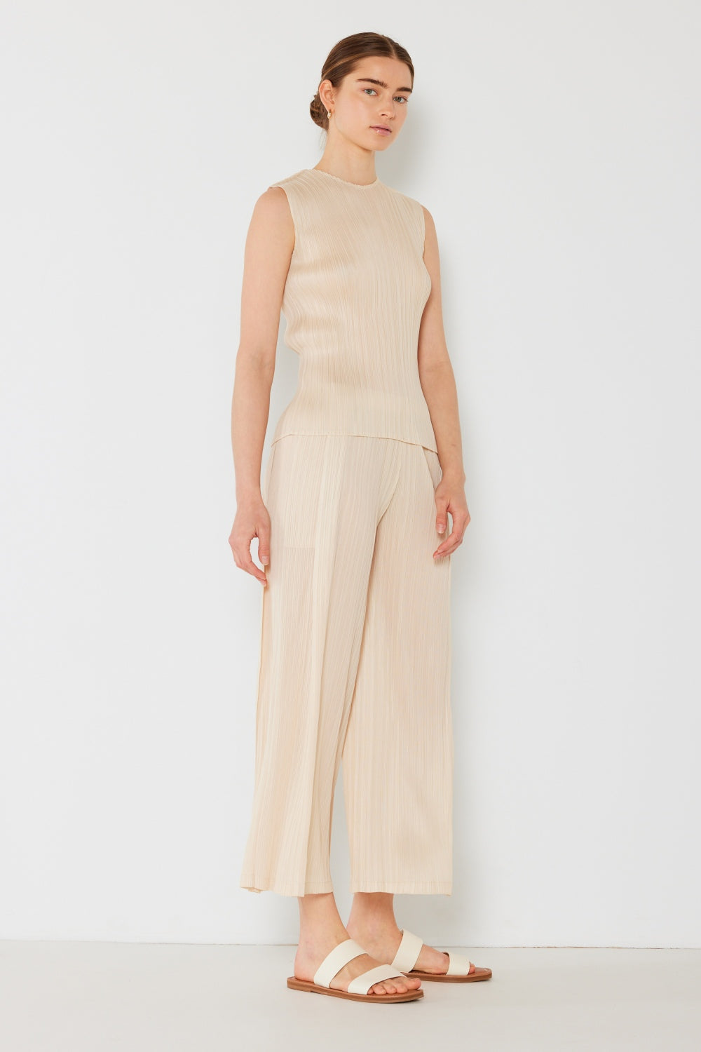 Marina West Swim Pleated Wide-Leg Pants with Side Pleat Detail - Pants - FITGGINS