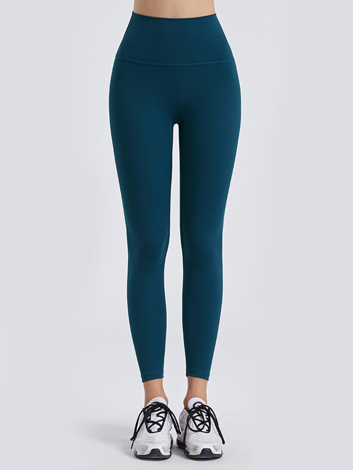 Wide Waistband Sports Leggings Teal Fitggins