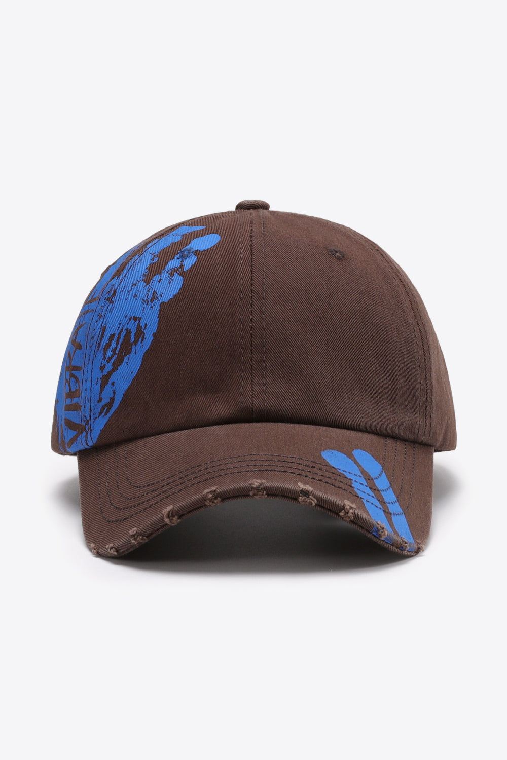 VIBRA Graphic Distressed Adjustable Baseball Cap - Hats - FITGGINS