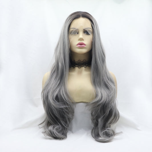 13*3" Lace Front Wigs Synthetic Long Wavy 24" 130% Density - Hair - FITGGINS