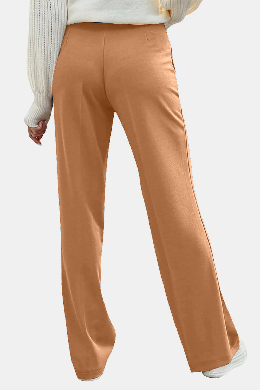 Decorative Button High Rise Pants - Pants - FITGGINS