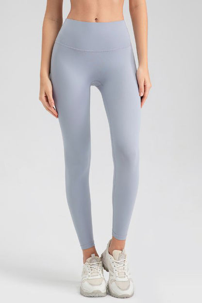 Wide Waistband Sport Leggings - Leggings - FITGGINS