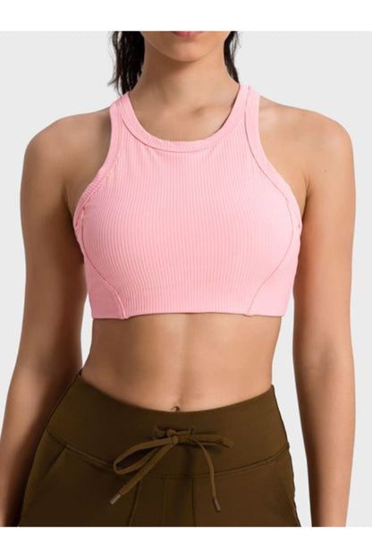 Millennia Wide Strap Cropped Sport Tank - Crop Tops & Tank Tops - FITGGINS