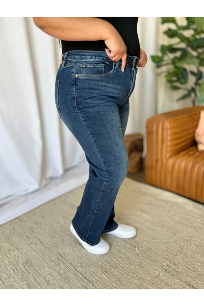 RFM Full Size High Rise Straight Tummy Control Jeans - Jeans - FITGGINS