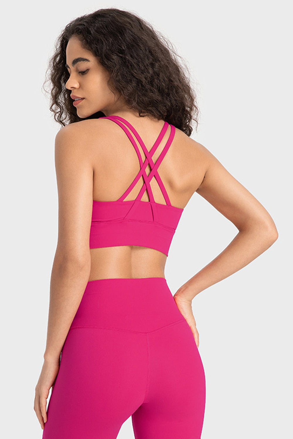 Millennia Crisscross Scoop Neck Active Tank - Crop Tops & Tank Tops - FITGGINS