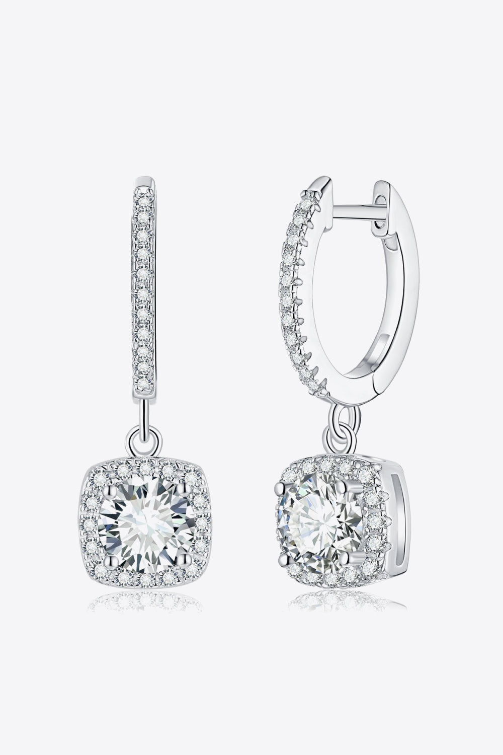 Adored Moissanite Huggie Drop Earrings - Earrings - FITGGINS