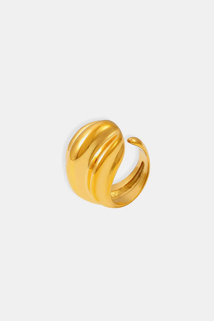 18K Gold-Plated Titanium Steel Open Ring - Rings - FITGGINS