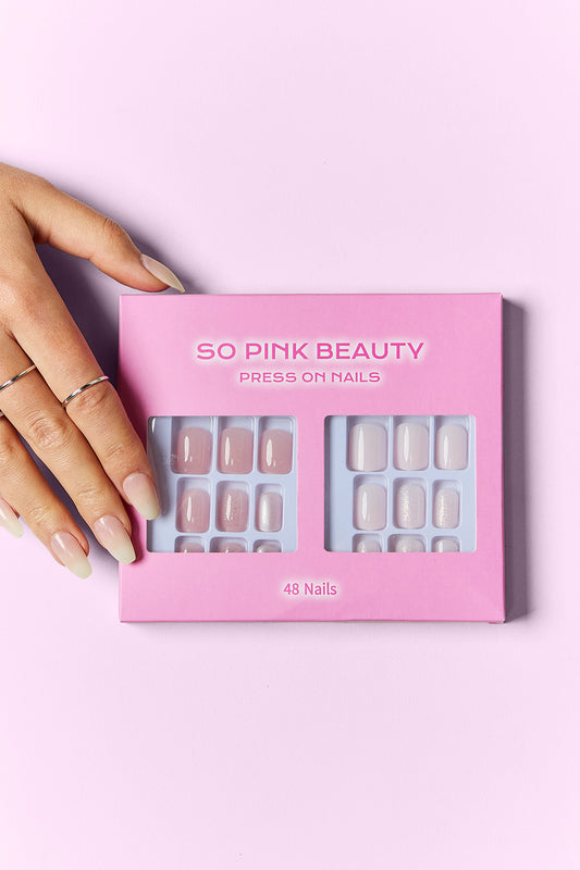 SO PINK BEAUTY Press On Nails 2 Packs - - FITGGINS