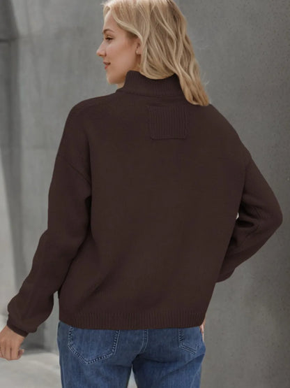 Button Up Long Sleeve Cardigan Fitggins