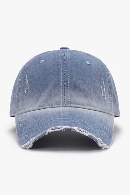 Distressed Washed Adjustable Baseball Cap - Hats - FITGGINS