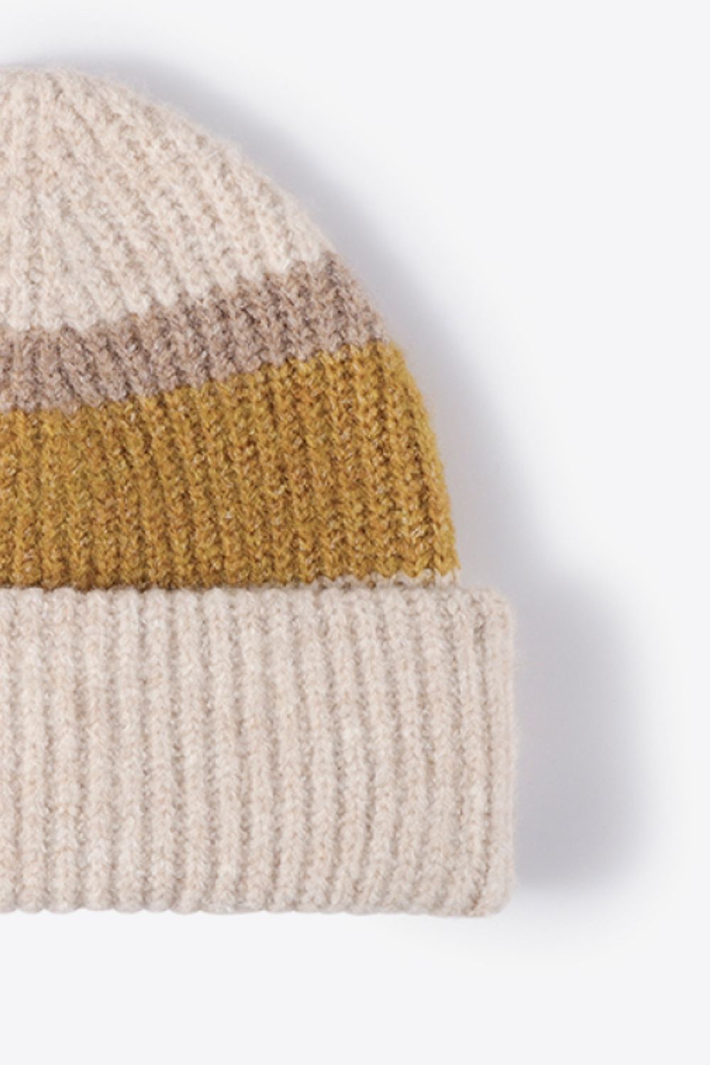 Tricolor Cuffed Knit Beanie - Hats - FITGGINS