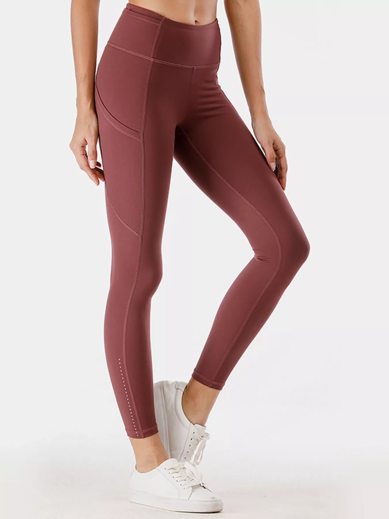 Full Size High-Waisted Active Leggings with Pockets Plus Size Fitggins