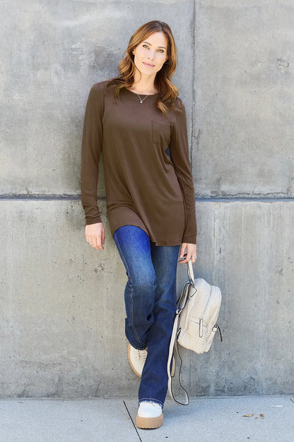 Basic Bae Full Size Round Neck Long Sleeve Top Fitggins