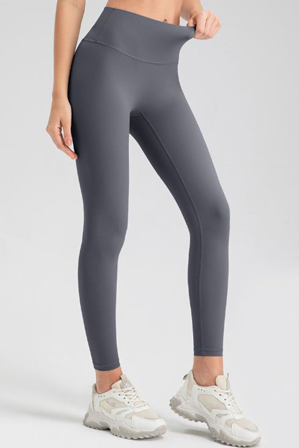 Wide Waistband Sport Leggings - Leggings - FITGGINS