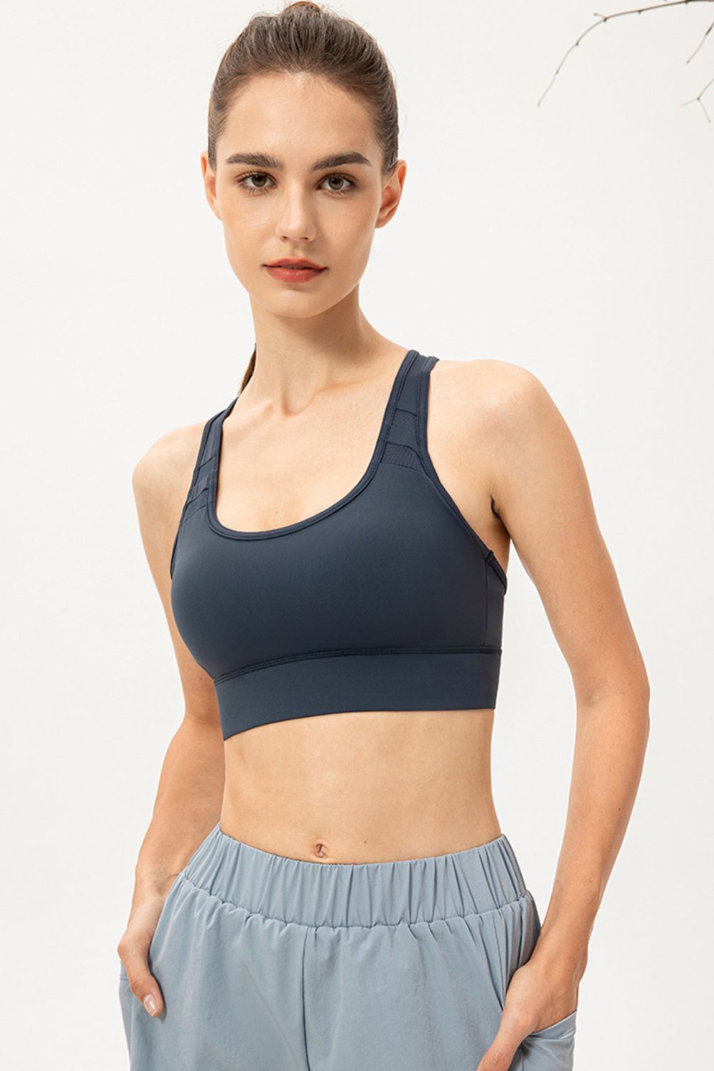 Scoop Neck Long Sports Bra Fitggins