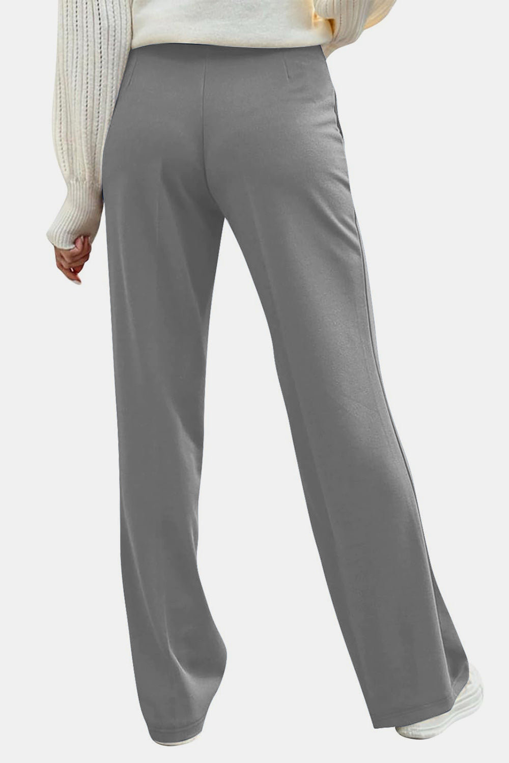 Decorative Button High Rise Pants - Pants - FITGGINS