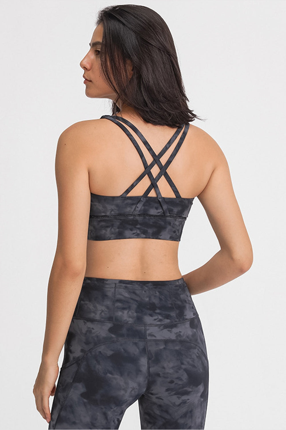 Millennia Crisscross Scoop Neck Active Tank - Crop Tops & Tank Tops - FITGGINS