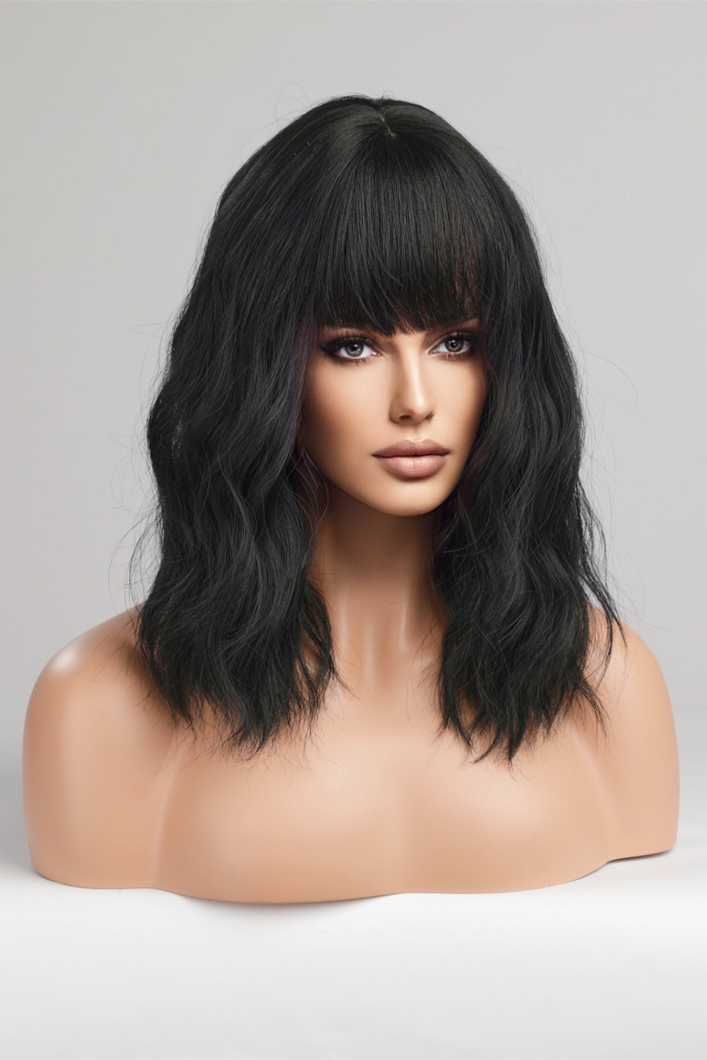 Mid-Length Wave Synthetic Wigs 12'' - Hair - FITGGINS