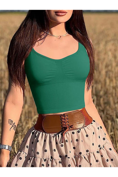 Wide Strap Active Tank - Crop Tops & Tank Tops - FITGGINS