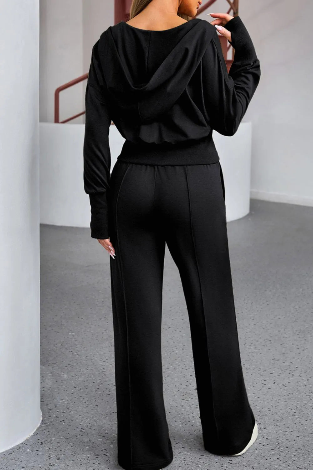 Zip-Up Hoodie and Pants Active Set Fitggins
