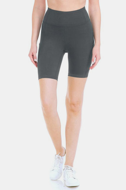 Leggings Depot Full Size High Waist Active Shorts - Short Leggings - FITGGINS