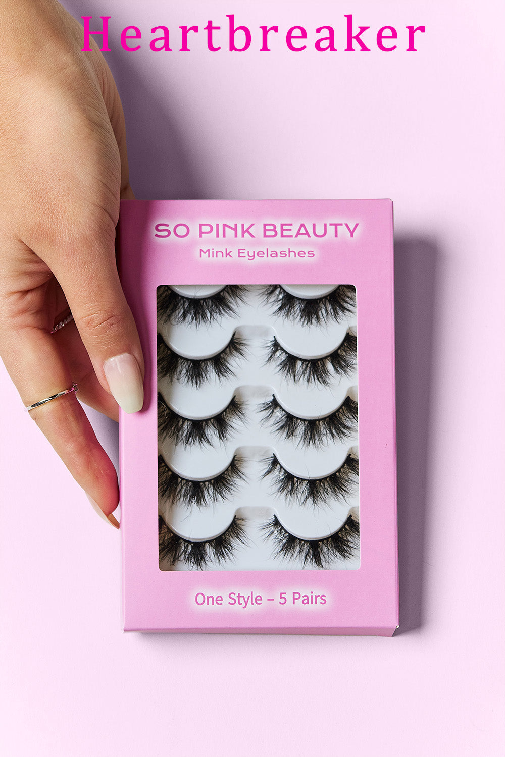 SO PINK BEAUTY Mink Eyelashes 5 Pairs - - FITGGINS