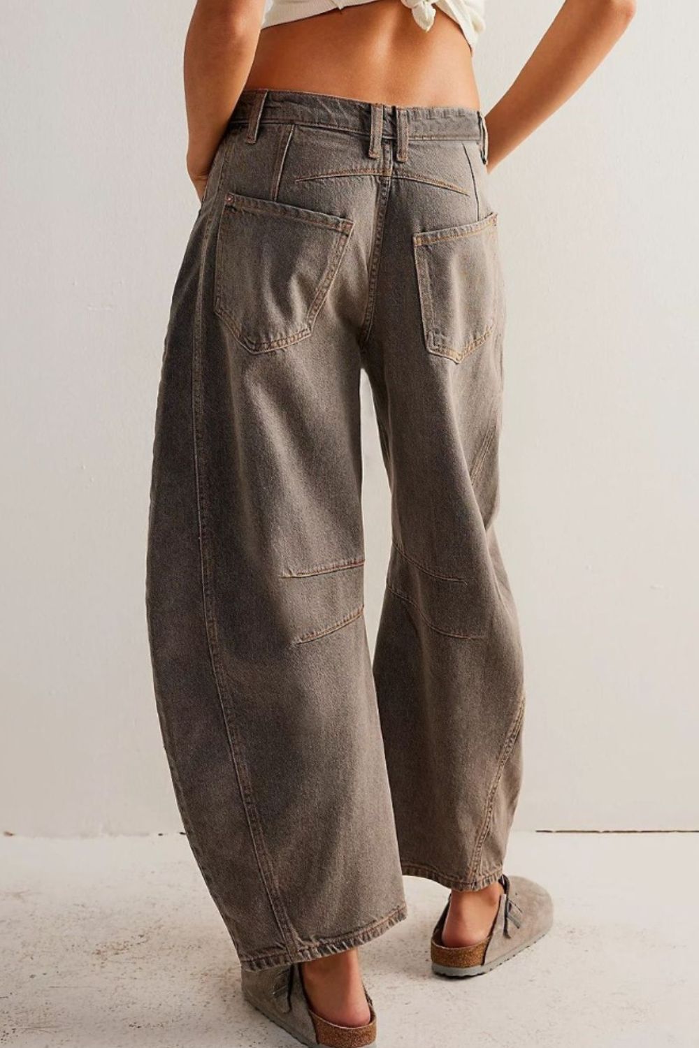 Wide Leg Jeans with Pockets - Jeans - FITGGINS