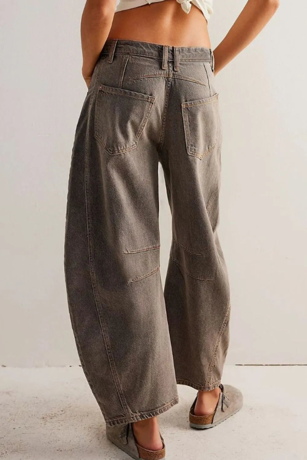 Wide Leg Jeans with Pockets Fitggins