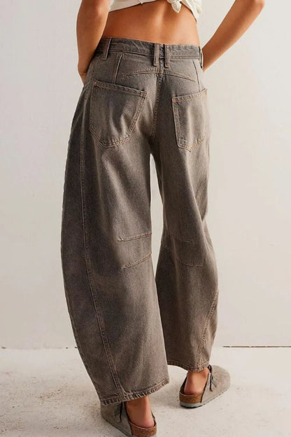 Wide Leg Jeans with Pockets Fitggins