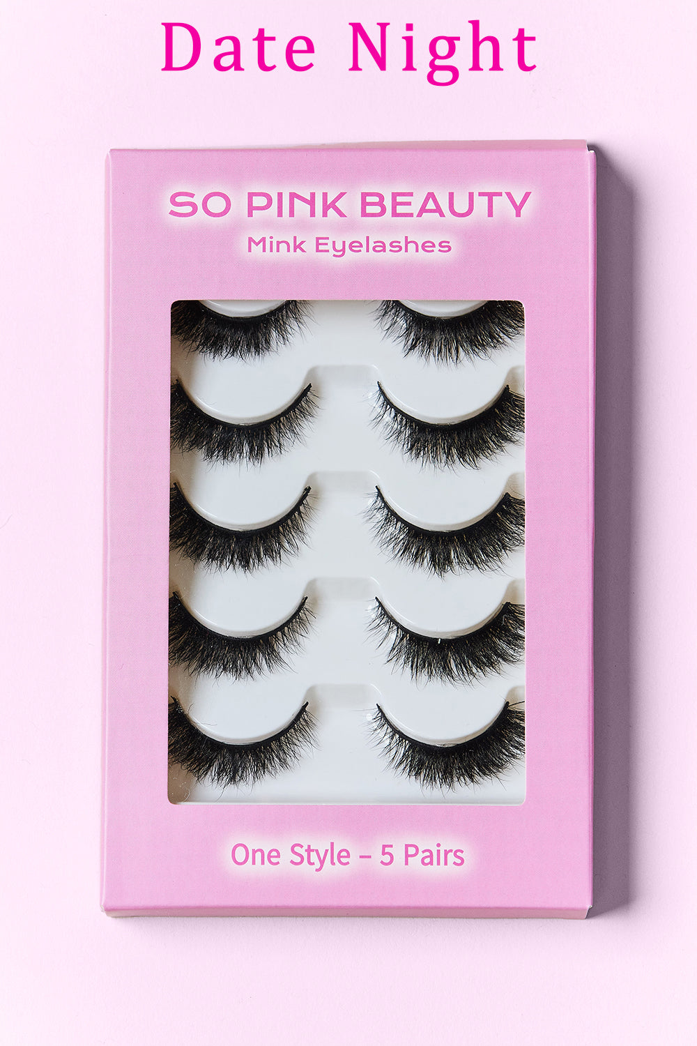 SO PINK BEAUTY Mink Eyelashes 5 Pairs - - FITGGINS