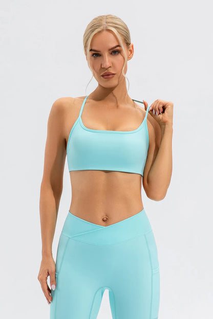 Crisscross Spaghetti Strap Active Cami Fitggins