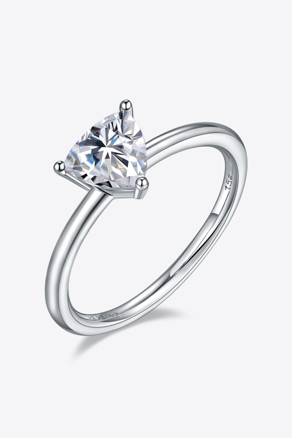 1 Carat Moissanite 925 Sterling Silver Solitaire Ring - Rings - FITGGINS