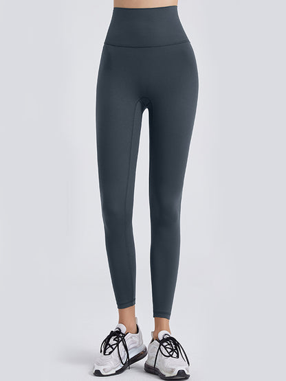 Wide Waistband Sports Leggings Charcoal Fitggins