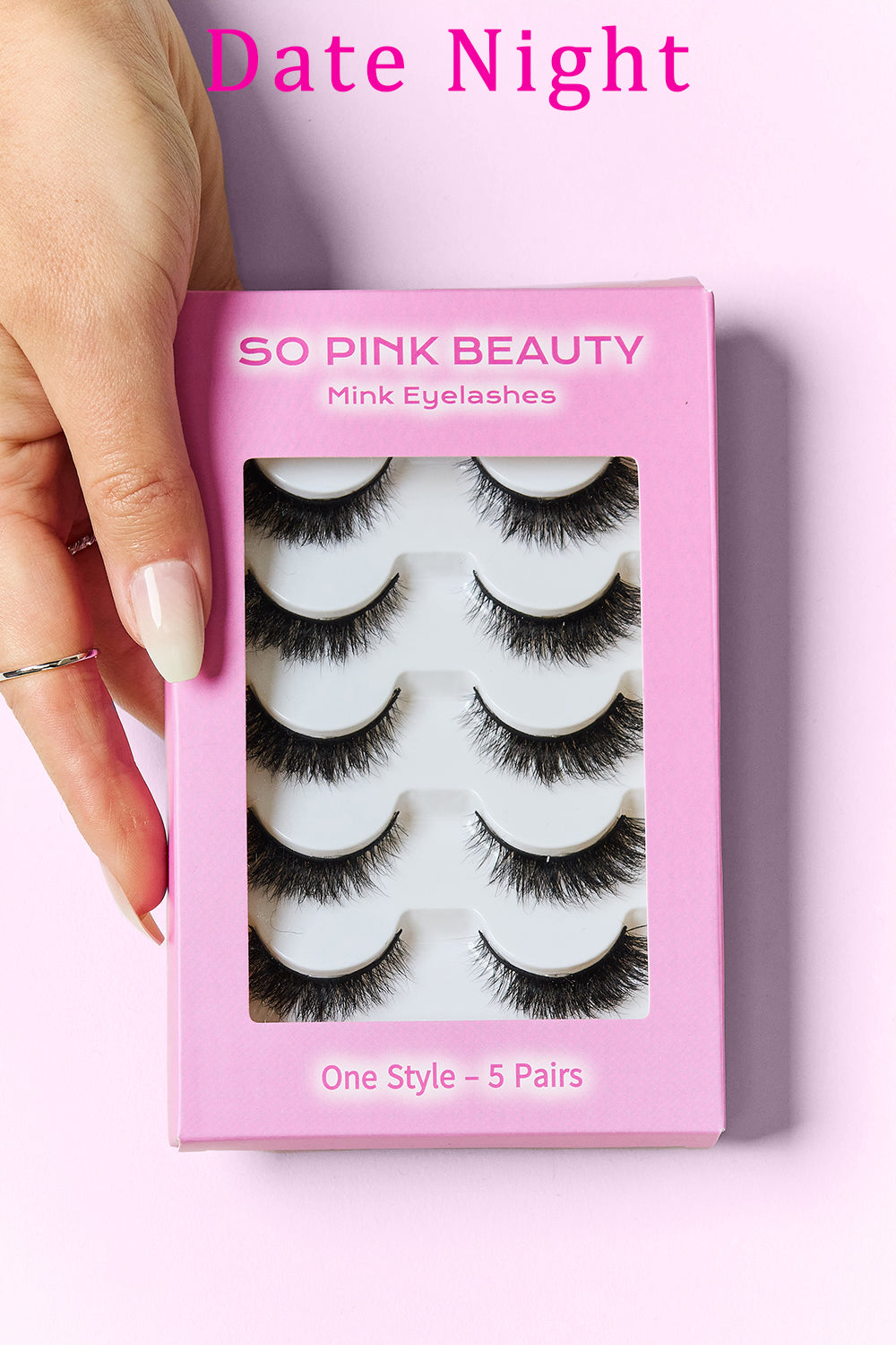 SO PINK BEAUTY Mink Eyelashes 5 Pairs - - FITGGINS