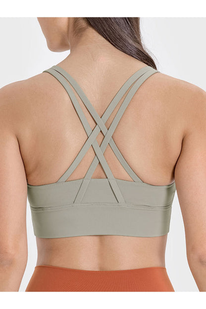 Millennia Crisscross Scoop Neck Active Tank - Crop Tops & Tank Tops - FITGGINS