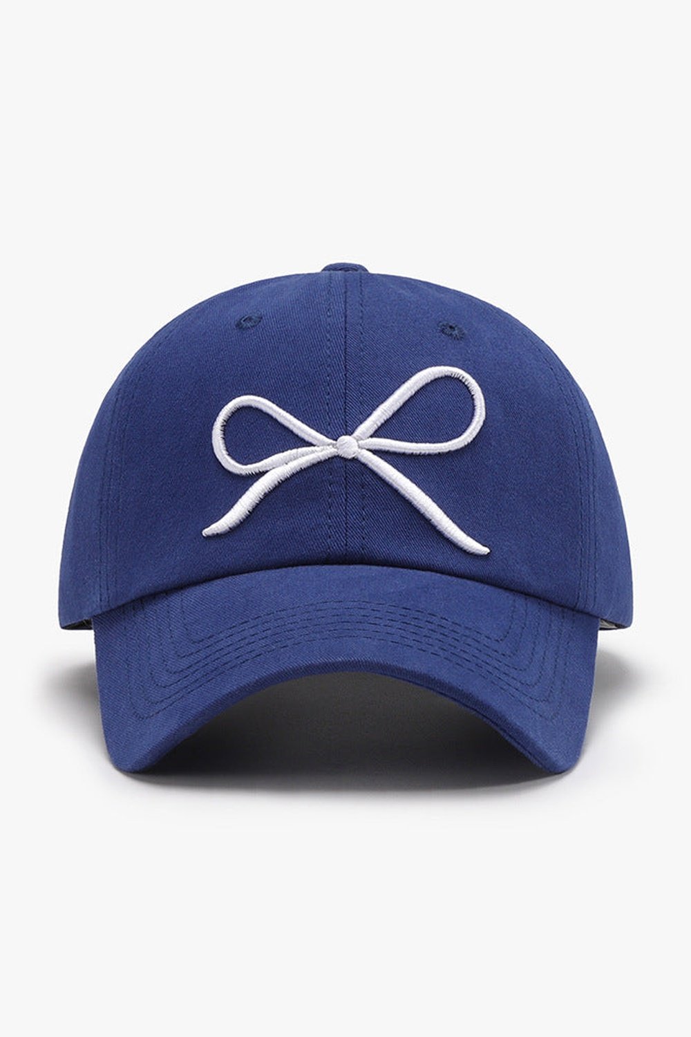 Bow Embroidered Cotton Baseball Cap - Hats - FITGGINS