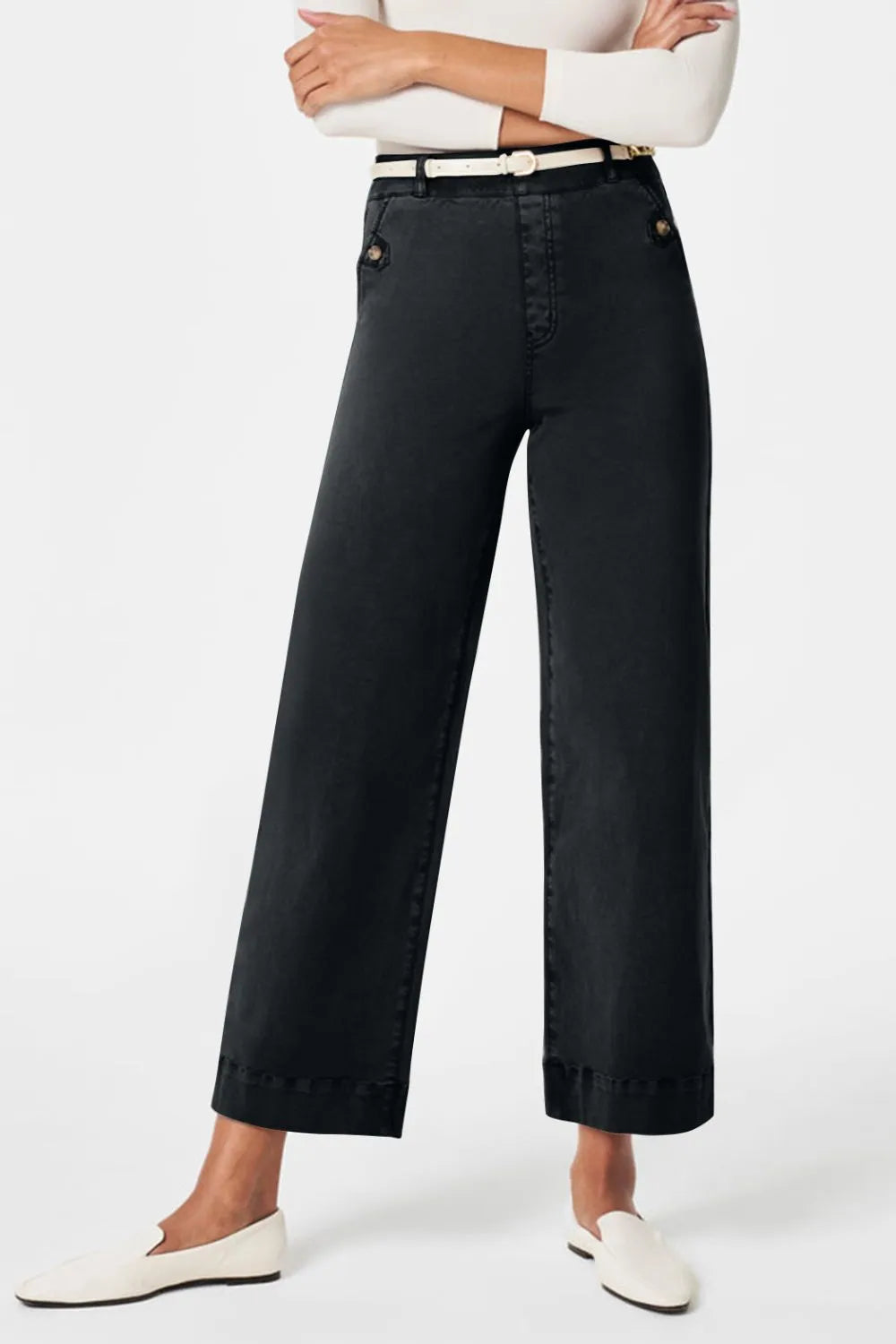 High Waist Jeans with Pockets Black Fitggins