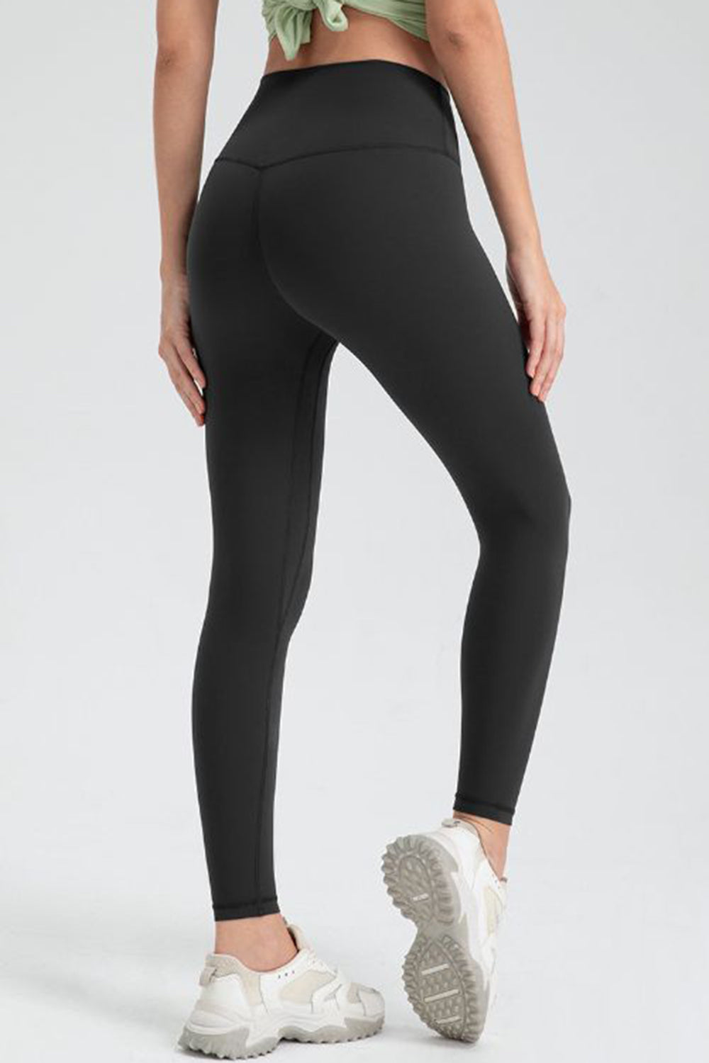 Wide Waistband Slim Fit Active Leggings - Leggings - FITGGINS