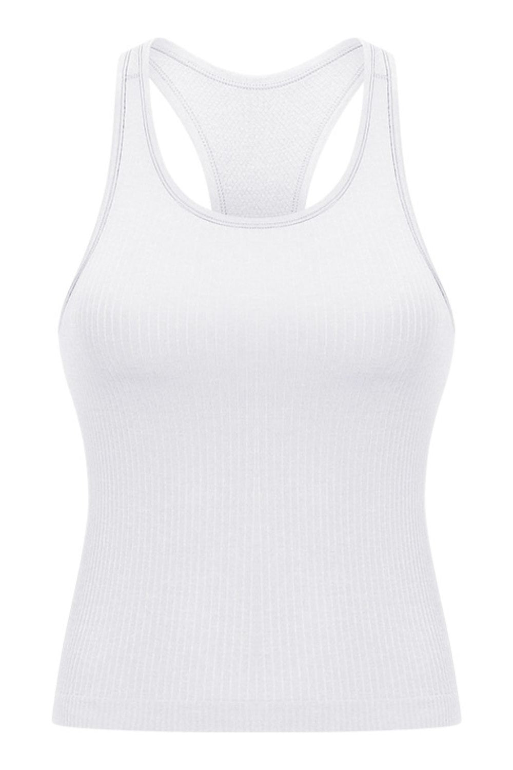 Millennia Round Neck Racerback Active Tank - Crop Tops & Tank Tops - FITGGINS