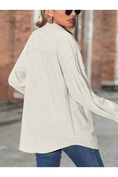 Mandy Button Up Sheer Long Sleeve Shirt Fitggins